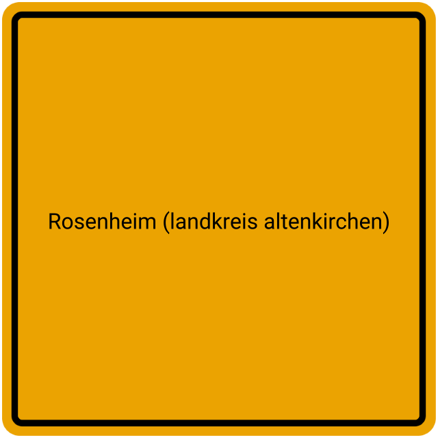 Meldebestätigung Rosenheim (Landkreis Altenkirchen)